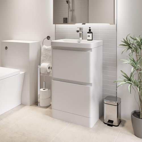 White free standing vanity - free,