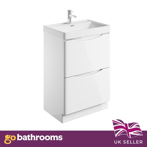 600mm white gloss bathroom - 600mm,