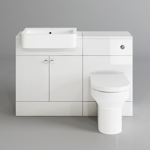 Vanity basin unit back wall - vanity, to