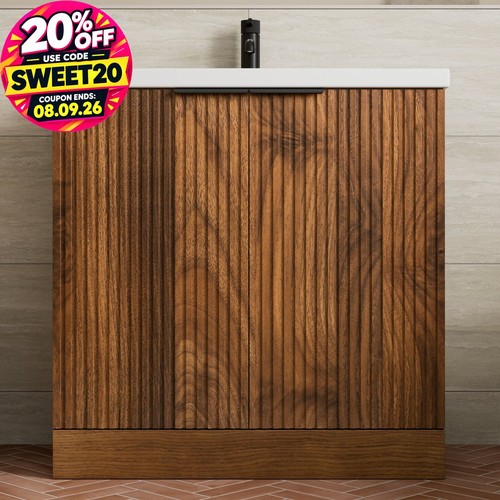 Fluted 800mm bathroom - bathroom, vanity