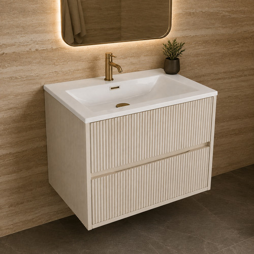 Nerano 600mm stone fluted wall - 600mm,