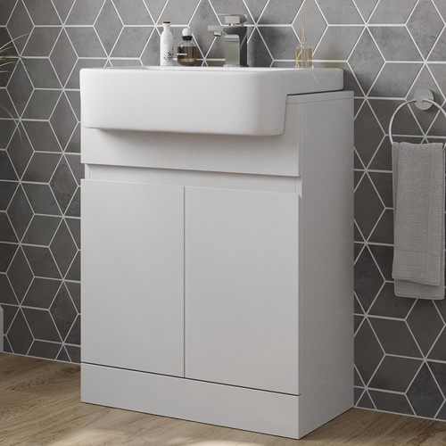 Freestanding vanity unit with - vanity,