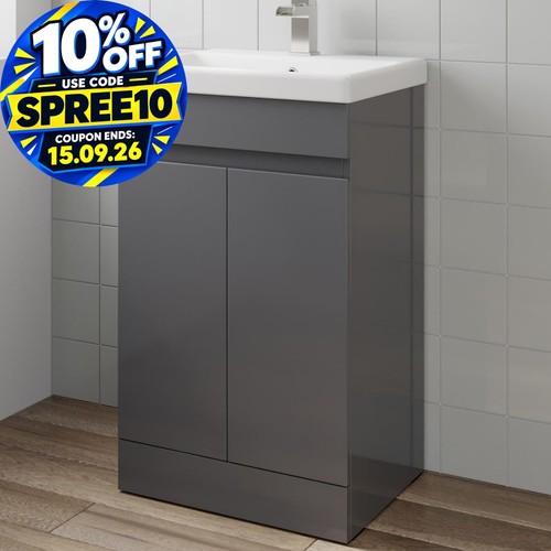 Gloss grey free standing - gloss, 500mm