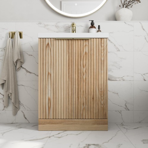Fluted 600mm bathroom - fluted,