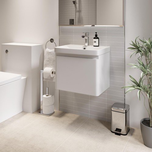 White wall hung vanity - wall,