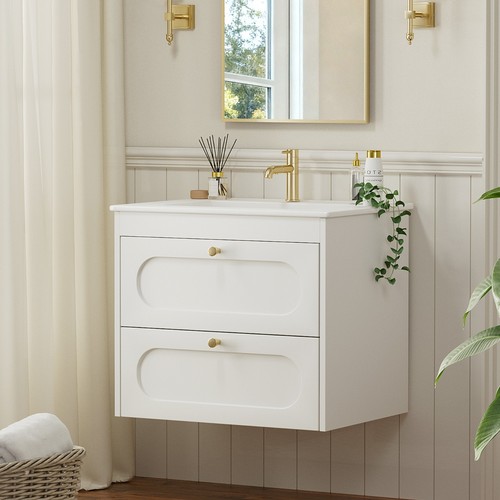 White wall hung vanity - wall, &
