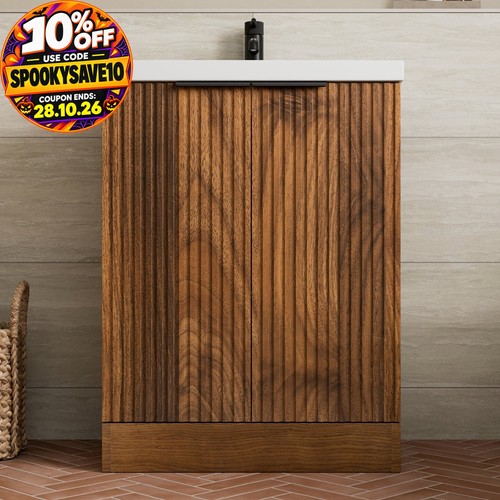 Fluted 600mm bathroom - 600mm,