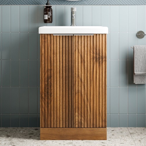 Fluted 500mm bathroom vanity - 500mm,