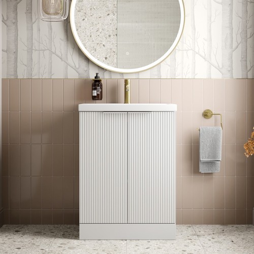 Bathroom vanity unit fluted - unit,